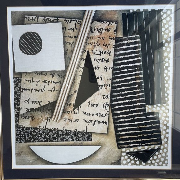 Vintage Mid-Century Modern Print Vanguard Studios Abstract Cubism Modernist Art - Picture 5 of 12